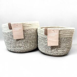 Summer & Rose Textured Jae Woven Baskets-Set of 2 NWT